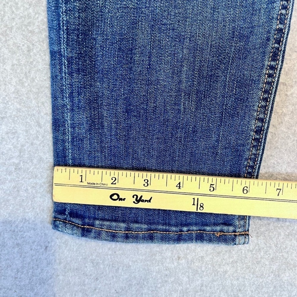 Old Navy Jeans Womens 2 Blue Boyfriend Straight Patchwork Distressed Faded Denim - Picture 9 of 12
